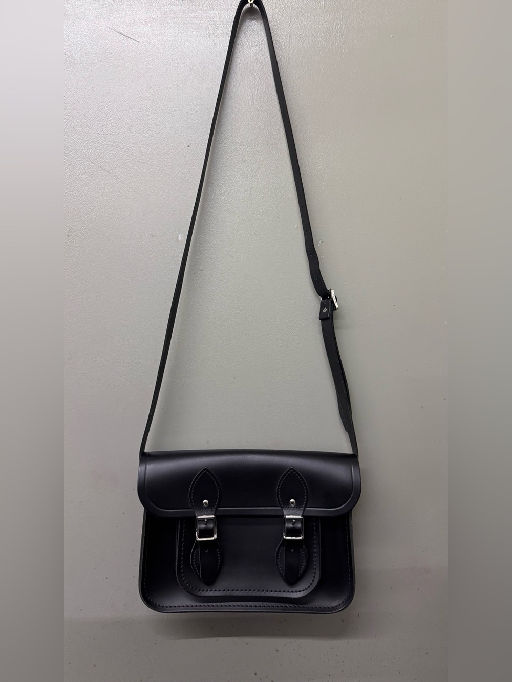 The Cambridge Satchel Company Black Leather Messenger Bag